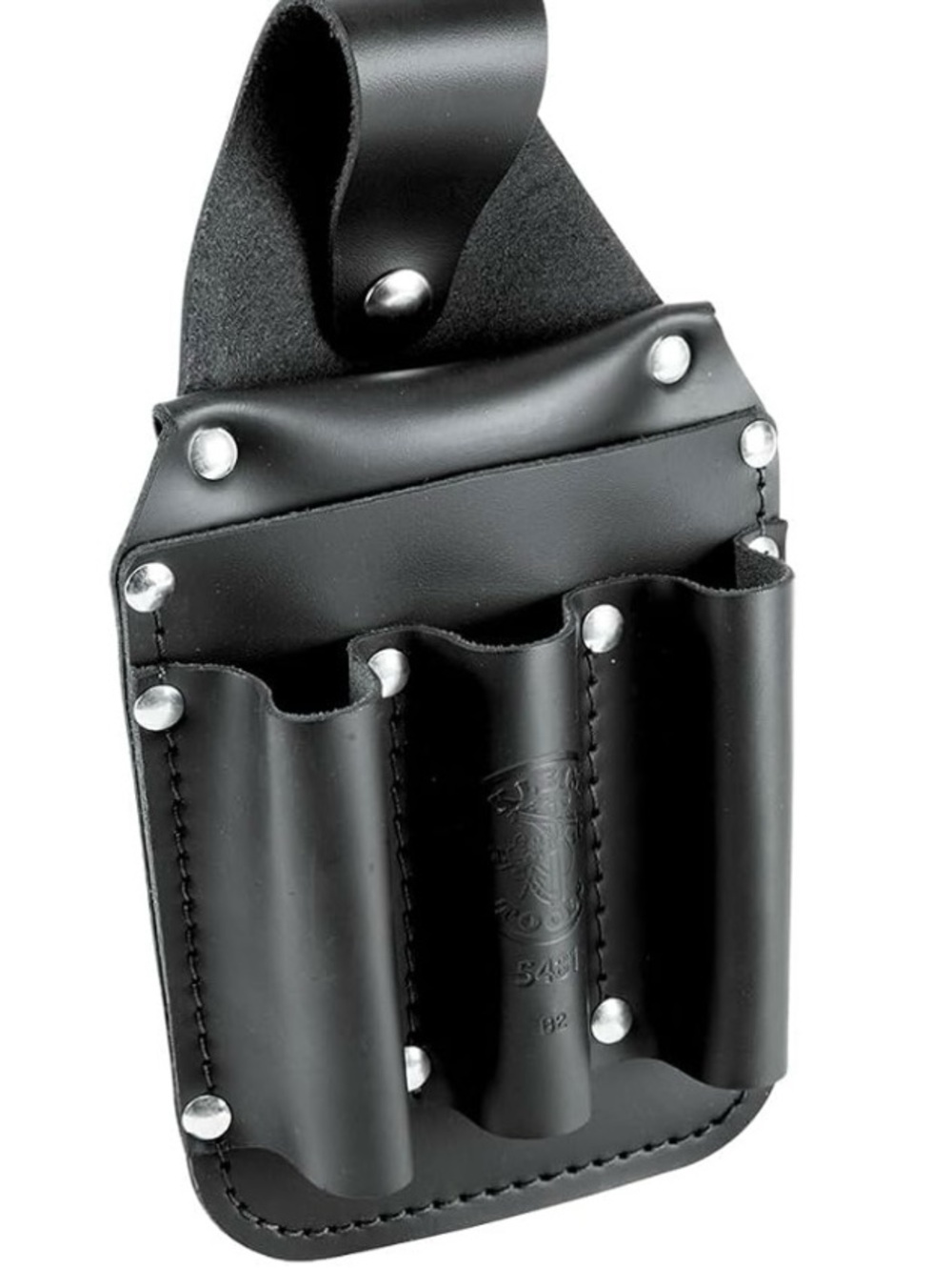 Klein Tools 5481 Black Leather six pocket Tool pouch. NWT